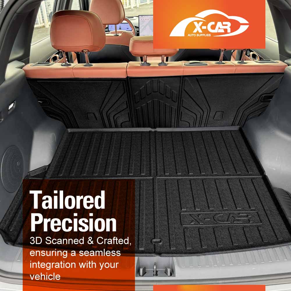 3D Floor Mats Boot Liner Set for Geely EX5 2025-Onwards All Weather Heavy Duty Toolbox Cargo Car Trunk Back Seat Kick Cover Luggage Tray