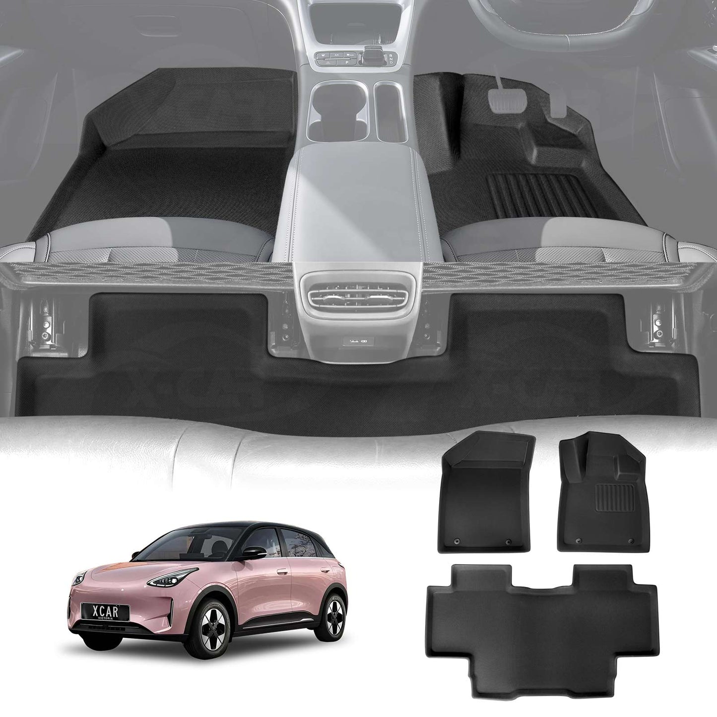 3D Floor Mats for Geely EX2 EX 2 Hatch 2026-Onwards Heavy Duty All Weather Car Waterproof Interior Protection Liner Set