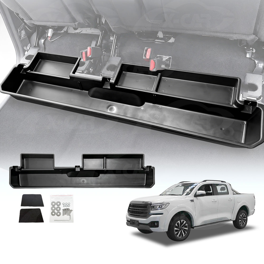 Rear Under Seat Storage Box for GWM Cannon Ultra/Lux/Vanta/XSR/Cannon-X 2021-Onwards Organizer Tray Car Interior Accessories