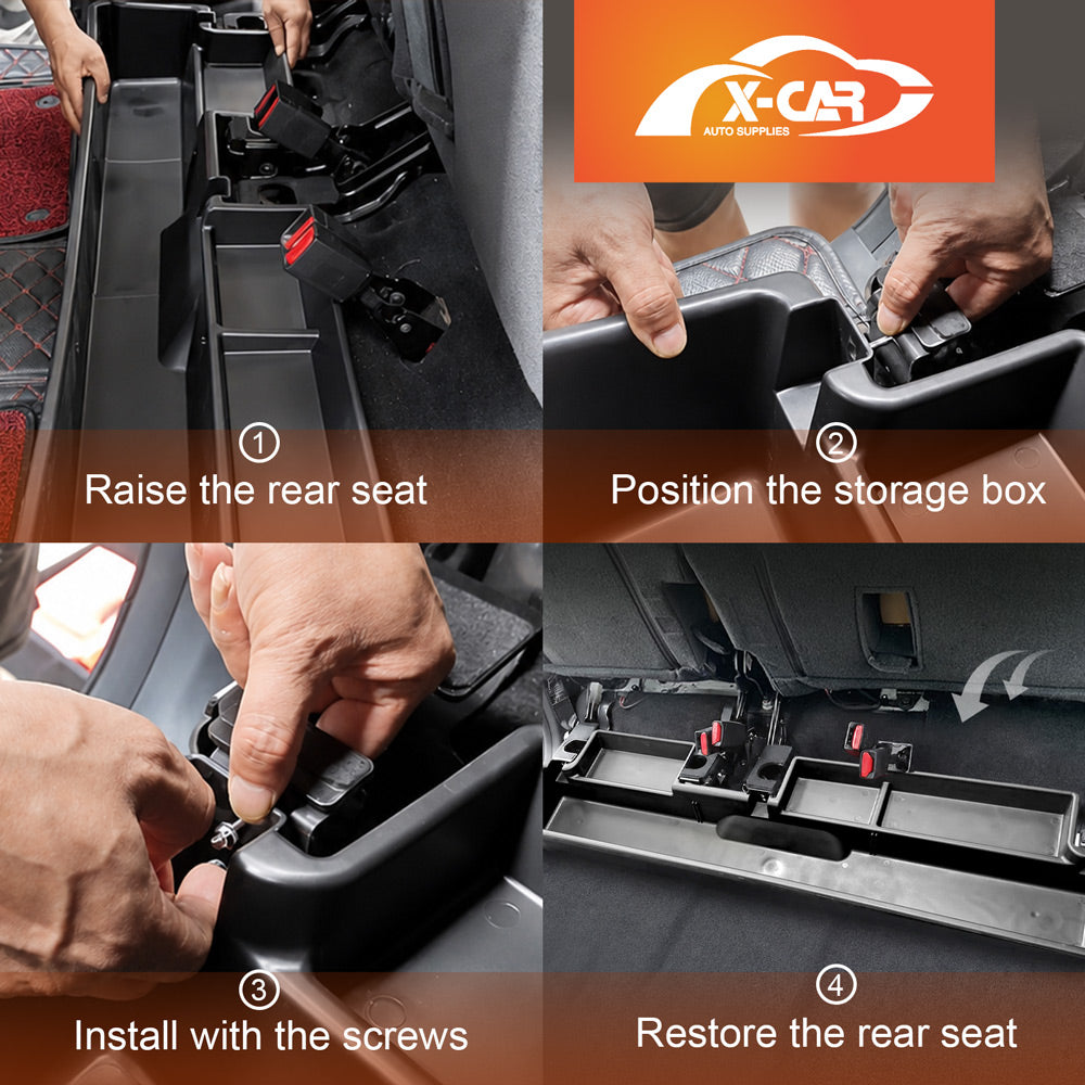 Rear Under Seat Storage Box for GWM Cannon Ultra/Lux/Vanta/XSR/Cannon-X 2021-Onwards Organizer Tray Car Interior Accessories