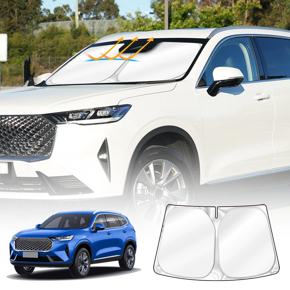 Windshield Sun Shade for Haval H6/H6 GT 2021-2025 Blocks UV Rays Foldable Custom Wind Screen Sun Visor Protector