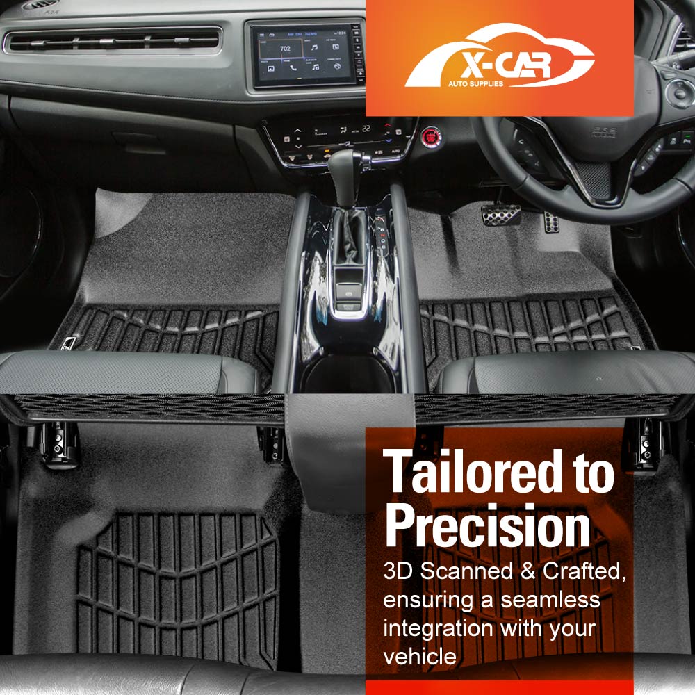 Floor Mats Boot Liner Set for Honda HR-V HRV Vezel 2014-2021 All Weather Heavy Duty Car Trunk Cargo Kick Back Seat Protector Cover