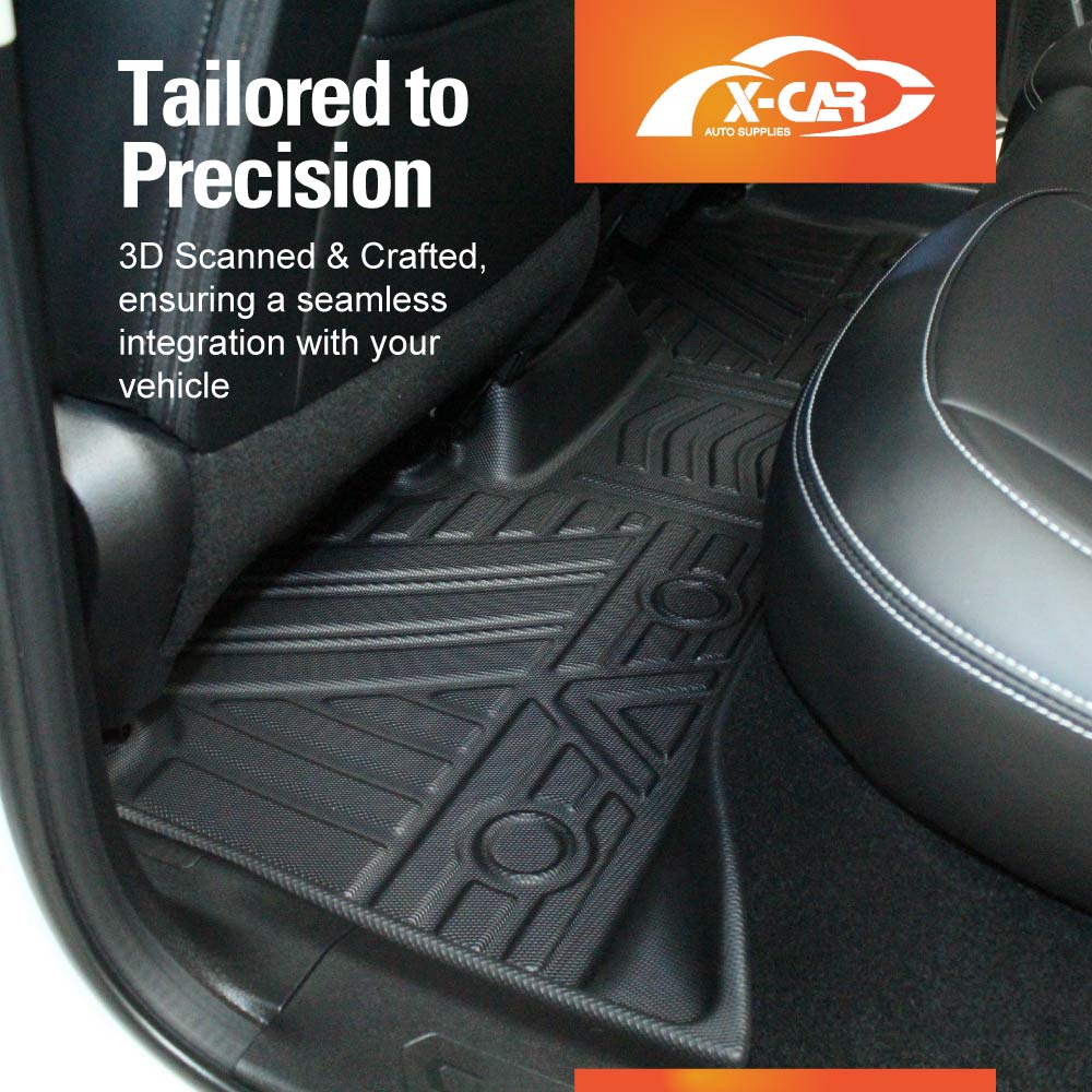 Floor Mats Boot Liner Set for GWM Haval Jolion 2024-Onwards All Weather Cargo Kick Mats Back Seat Protector Cover With Lower Boot Level