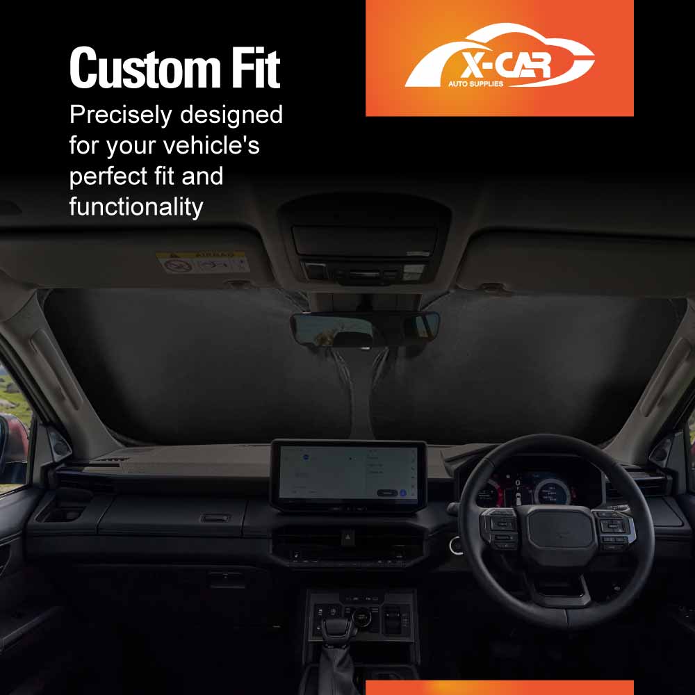 WindScreen Sun Shade for Toyota Hilux 2025-Onwards Blocks UV Rays Sun Visor Protector Foldable Front Sunshade