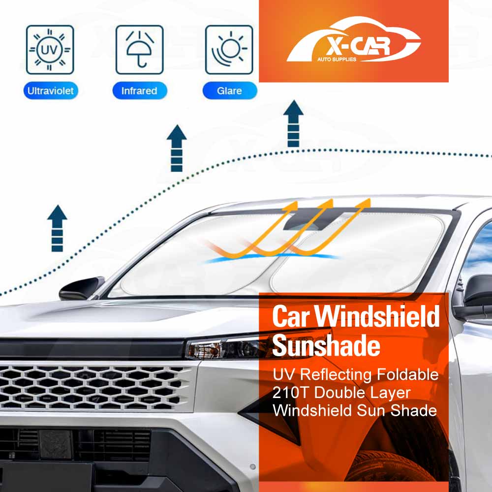 WindScreen Sun Shade for Toyota Hilux 2025-Onwards Blocks UV Rays Sun Visor Protector Foldable Front Sunshade