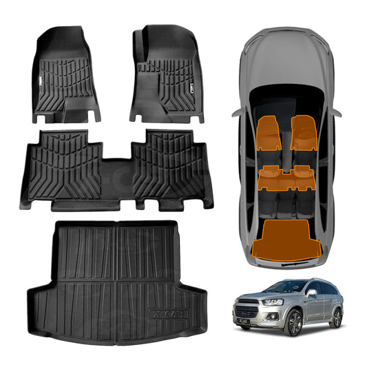 3D Floor Mats Boot Liner for Holden Captiva 2006-2017 All Weather Heavy Duty Cargo Car Trunk Luggage Tray