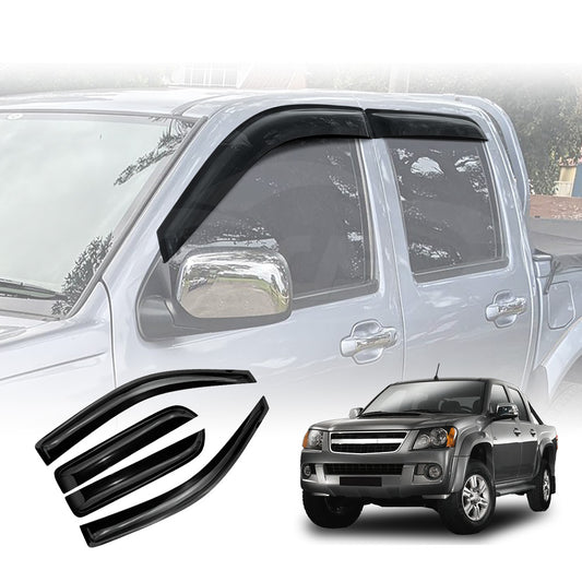 Weathershields for Holden Colorado Dual Cab RC Series 2008-2011 Car Weather Shields Wind Deflectors Window Sun Visor 4-Piece Set