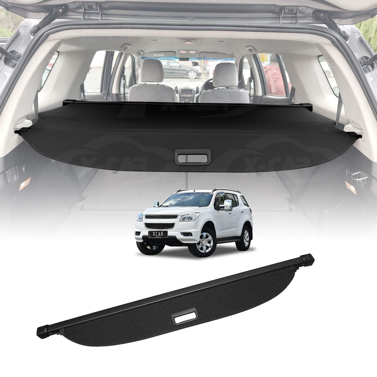 Retractable Cargo Cover for Holden Colorado 7 2012-2016 Rear Rack Partition Shelter Canvas Trunk Luggage Security Shield Shade
