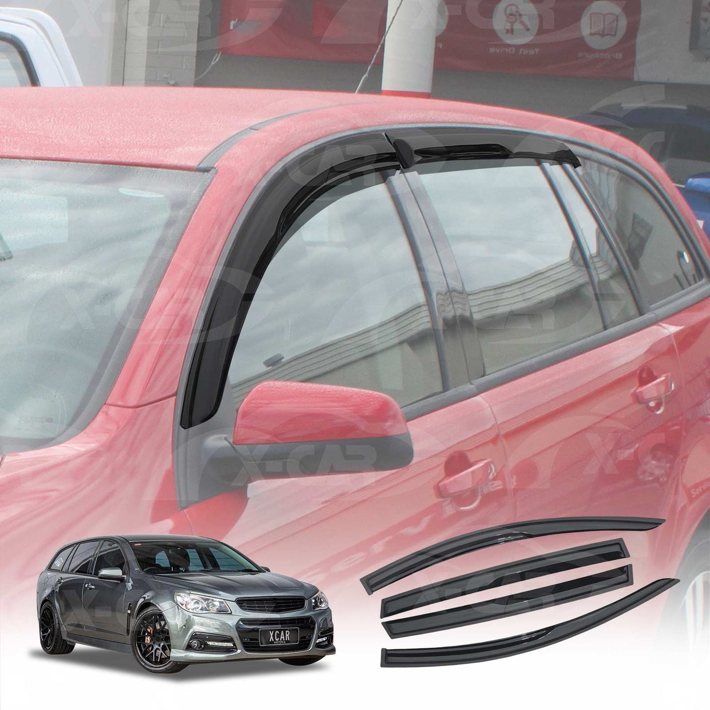 Weathershields for Holden Commodore VF Series Wagon 2013-2017 Car Weather Shields Wind Deflectors Window Sun Visor 4 Pcs