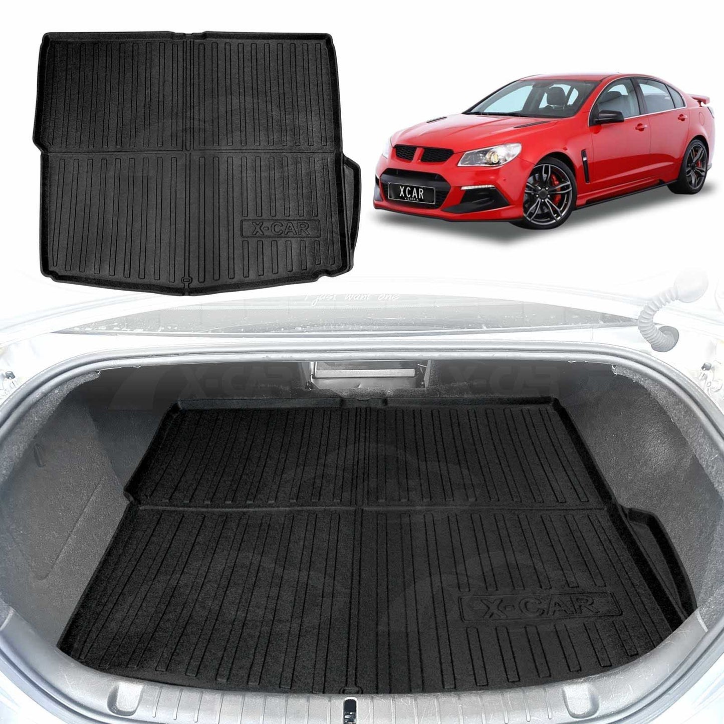 Boot Liner for Holden Special Vehicles Clubsport Sedan GEN-F GEN-F2 2013-2017 All Weather Heavy Duty Cargo Trunk Mat Luggage Tray