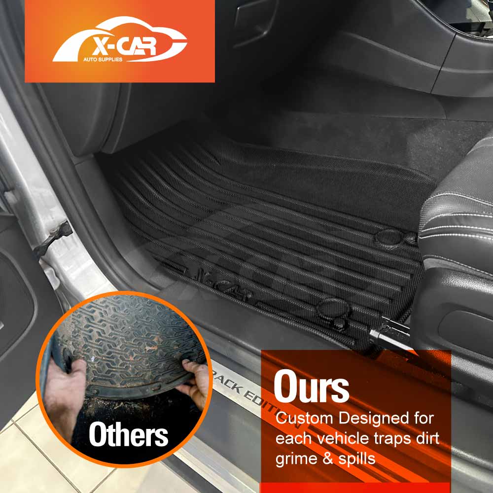 3D Floor Mats Boot Liner Set for Subaru Forester Auto 2012-2018 All Weather Heavy Duty Cargo Kick Mats Back Seat Protector Cover