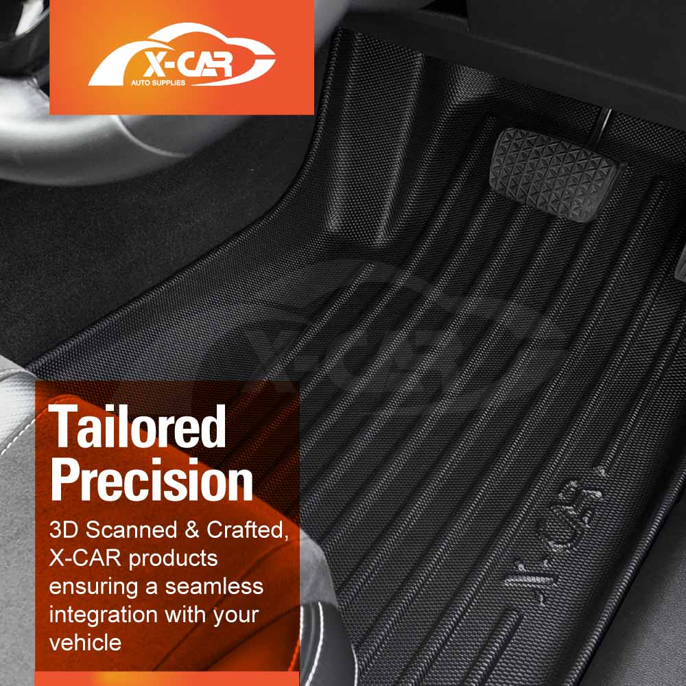 3D Floor Mats Boot Liner Set for Subaru Forester Auto 2012-2018 All Weather Heavy Duty Cargo Kick Mats Back Seat Protector Cover