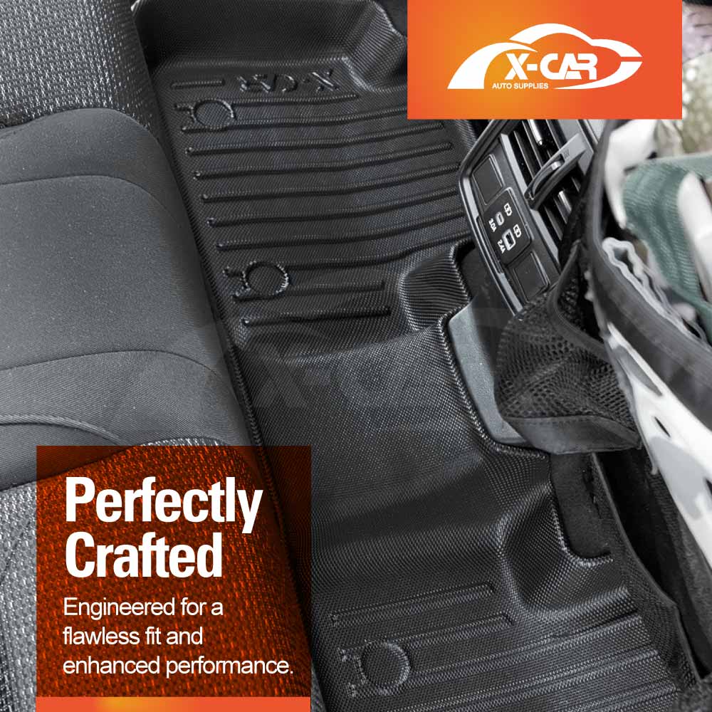 3D Floor Mats Boot Liner Set for Subaru Forester Auto 2012-2018 All Weather Heavy Duty Cargo Kick Mats Back Seat Protector Cover
