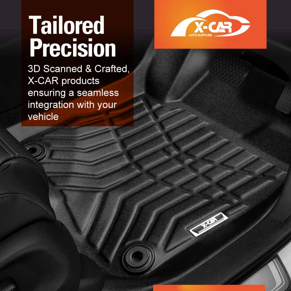 Floor Mats Boot Liner Set for Honda CRV CR-V 2017-2023 All Weather Heavy Duty Cargo Kick Mats Back Seat Protector Cover