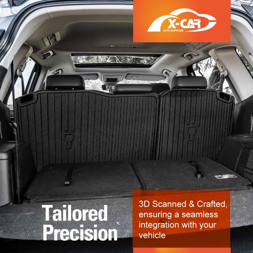 3D Floor Mats Boot Liner Set for Honda CRV CR-V 7 Seats 2023-Onwards All Weather Heavy Duty TPE Cargo Kick Mats Back Seat Protector Cover