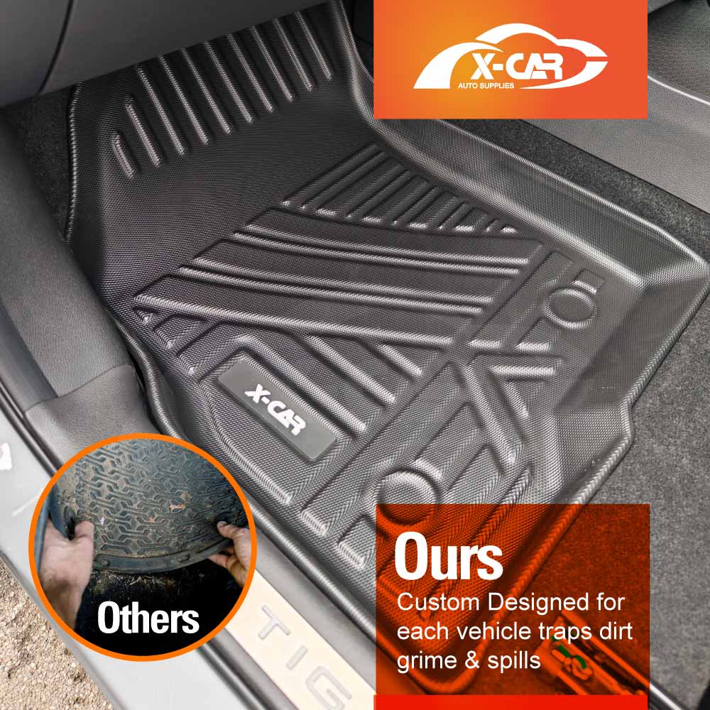 3D Floor Mats Boot Liner for Honda Civic Hatch 11th 2021-2024 All Weather Heavy Duty Cargo Car Trunk Luggage Tray