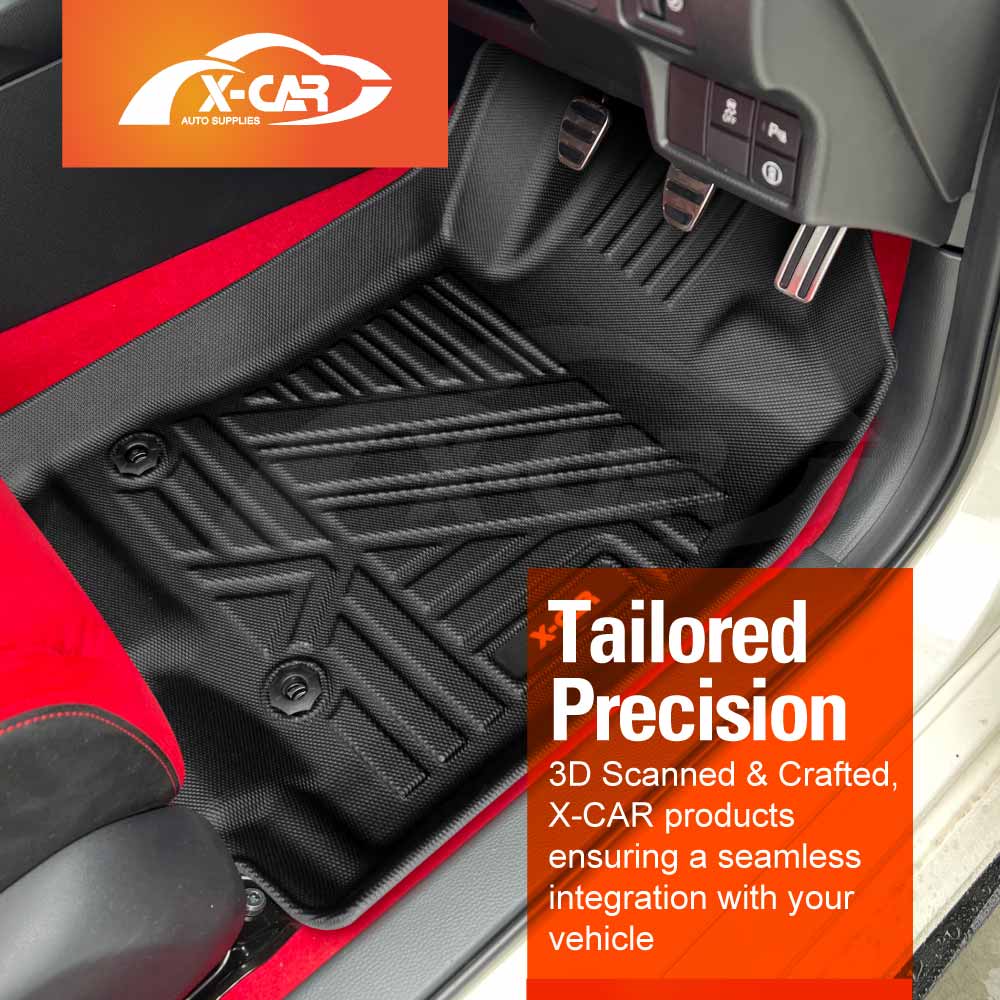 3D Floor Mats Boot Liner for Honda Civic Hatch 11th 2021-2024 All Weather Heavy Duty Cargo Car Trunk Luggage Tray