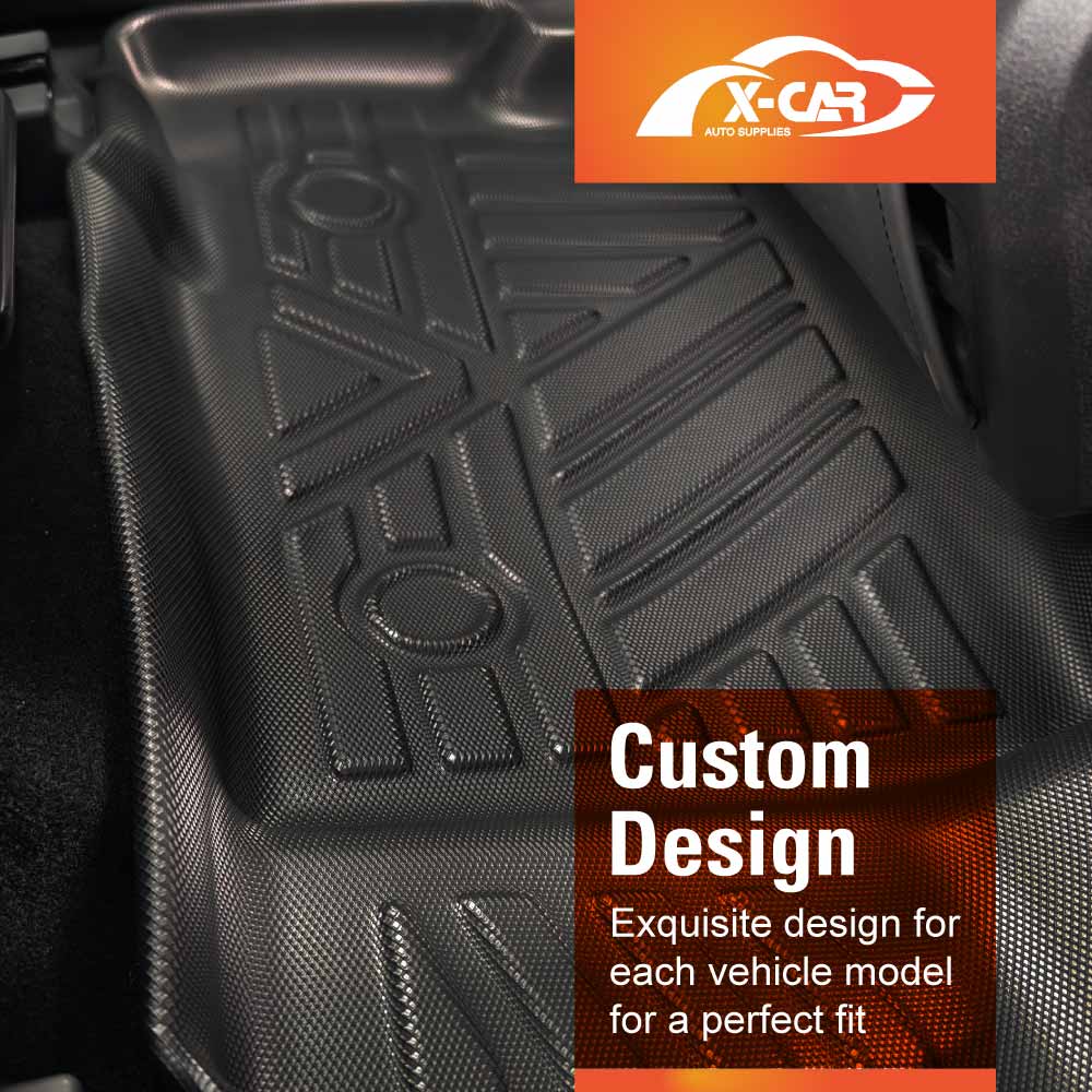 3D Floor Mats Boot Liner Set for Mercedes-Benz G-Class W463 2019-Onwards All Weather Heavy Duty Cargo Kick Mats Back Seat Protector Cover