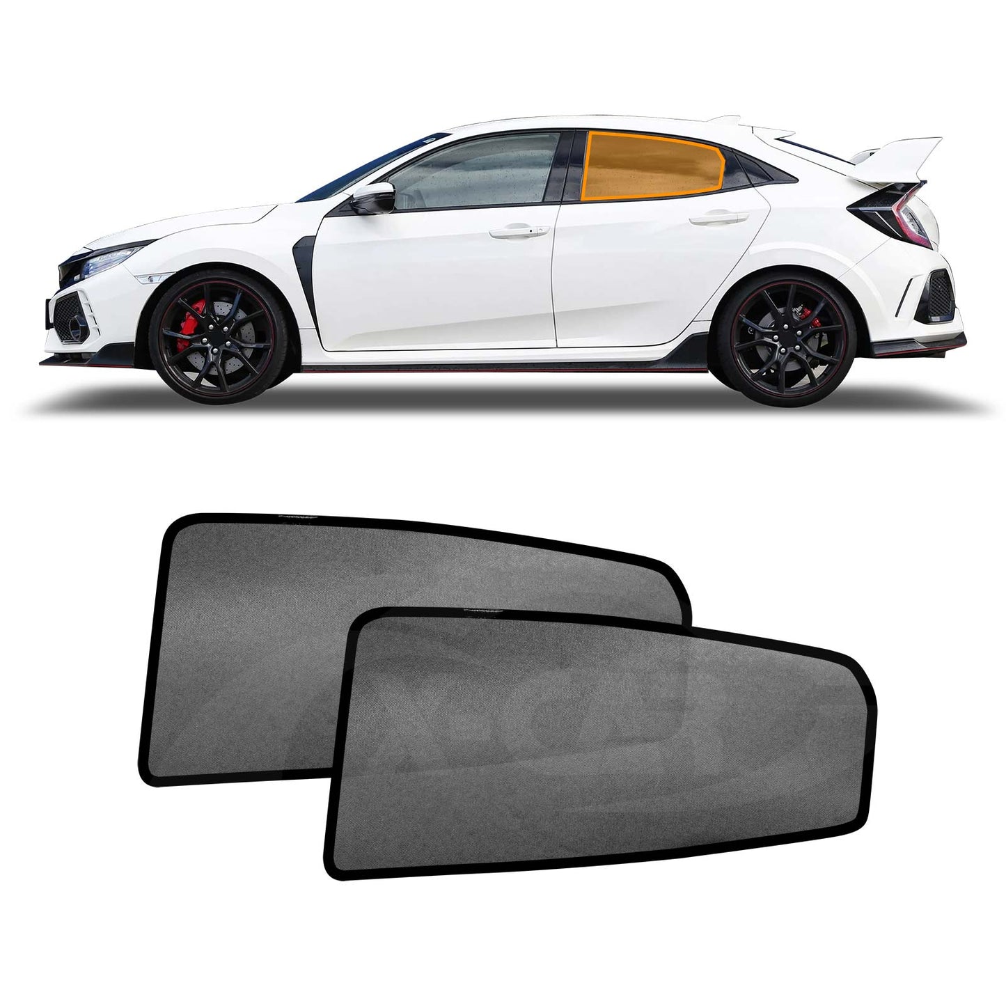 Rear Window Sun Shade for Honda Civic Hatch 10th Gen 2016-2021 Car Sun Blind Mesh