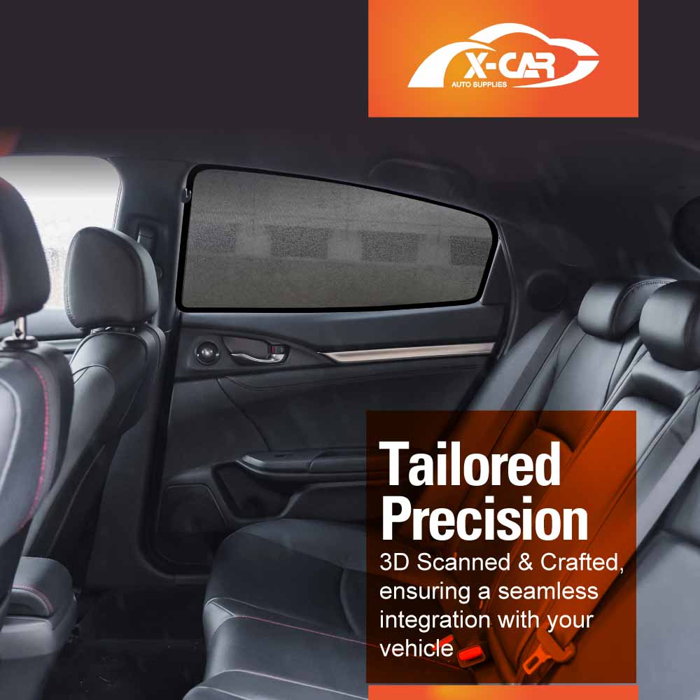 Rear Window Sun Shade for Honda Civic Hatch 10th Gen 2016-2021 Car Sun Blind Mesh