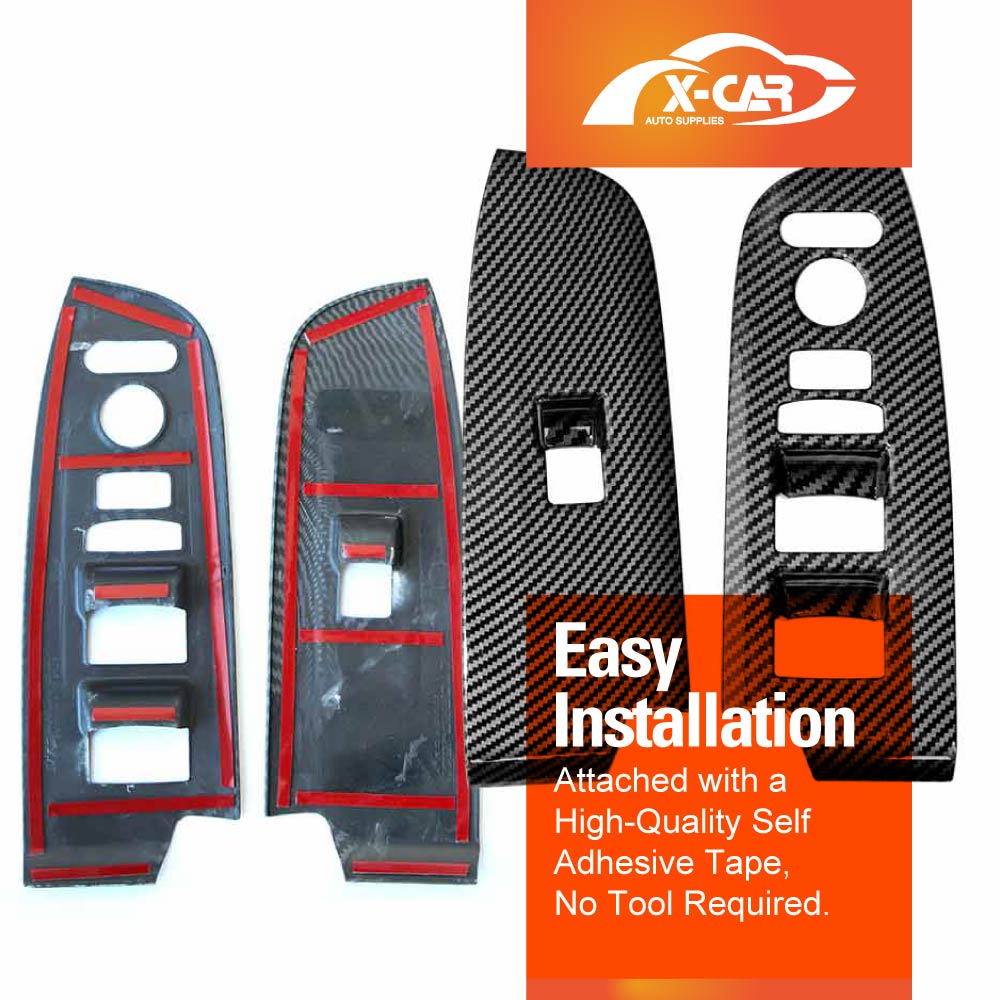 Window Control Gear Shift Panel Trim for Honda HR-V HRV 2022-Onwards Carbon Fiber Style Decor & Center Console Cover Protector Accessories