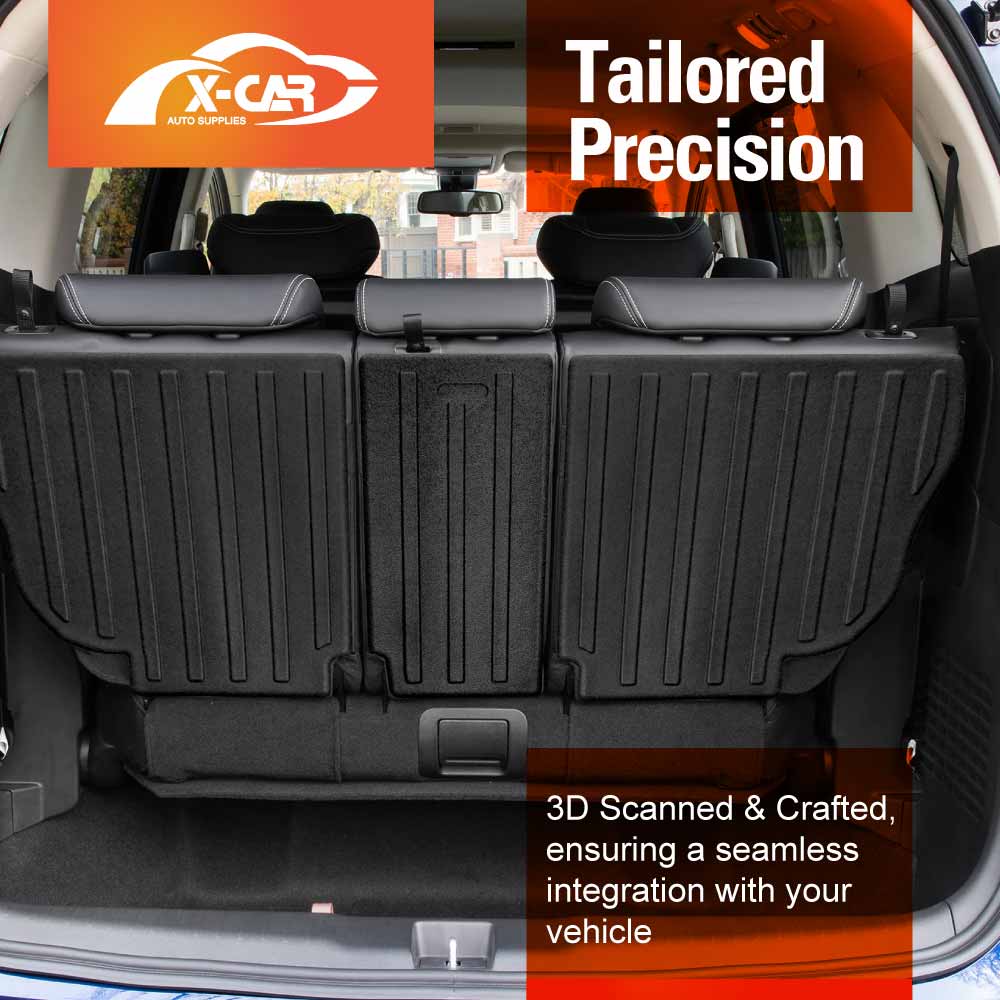 Boot Liners Set for LDV D90 2017-2024 All Weather Heavy Duty Car Trunk Back Seat Protector Kick Mats 3 Pcs Version Cargo