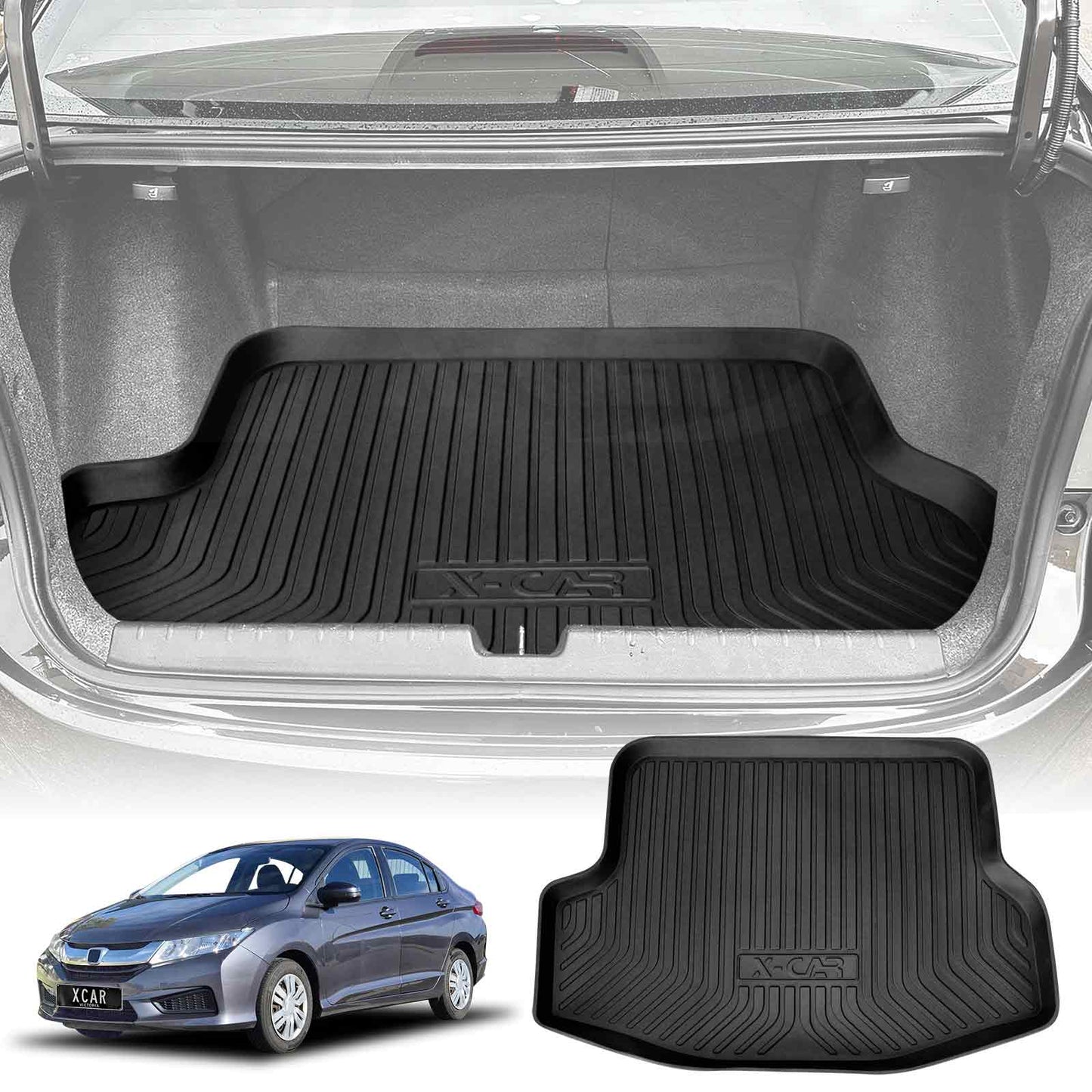 Boot Liner for Honda City Auto 2014-2020 All Weather Heavy Duty Cargo Car Trunk Protector Mat Luggage Tray