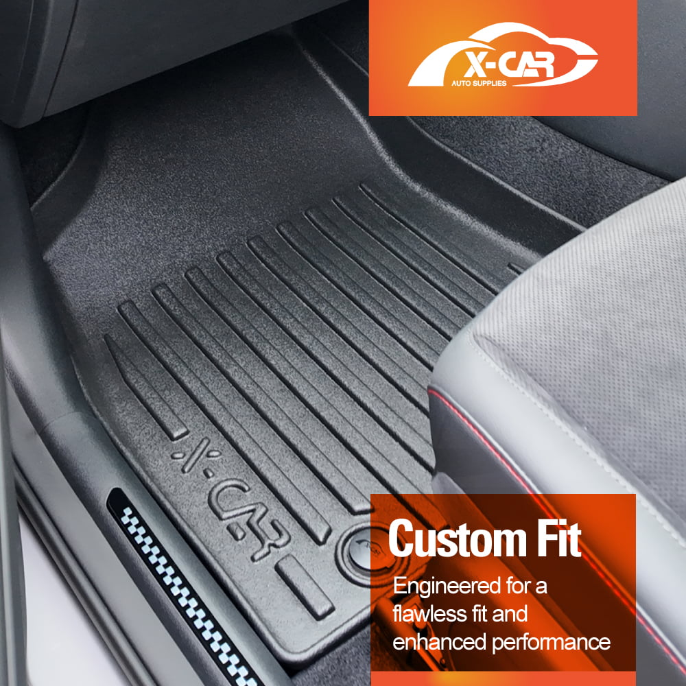 3D Floor Mats for Hyundai Kona 2023-Onwards Hybrid Heavy Duty All Weather Car Waterproof Interior Protection Liner Set
