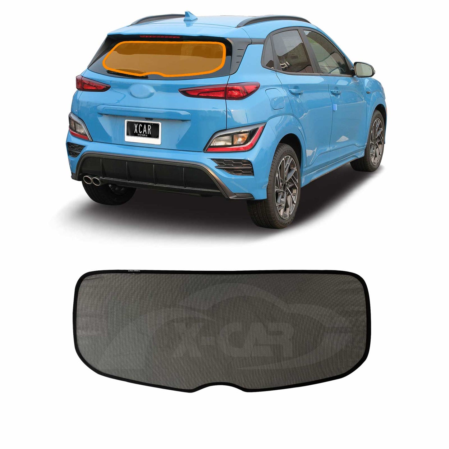 Rear Windscreen Sun Shade for Hyundai Kona 2017-2023 Car Custom Wind Screen Sun Blind Mesh