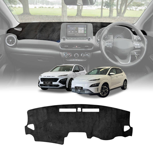 Dash Mat for Hyundai Kona 2017-2023 Non-Slip Microfiber Pad Cover Interior Accessories