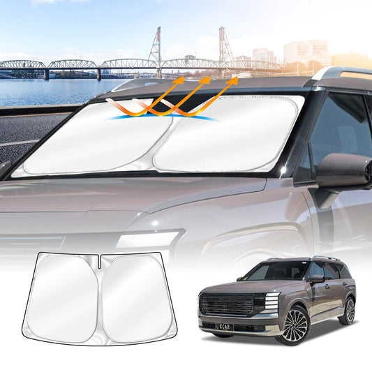 WindScreen Sun Shade for Hyundai Palisade 2026-Onwards Blocks UV Rays Foldable Custom Wind Screen Sun Visor Protector