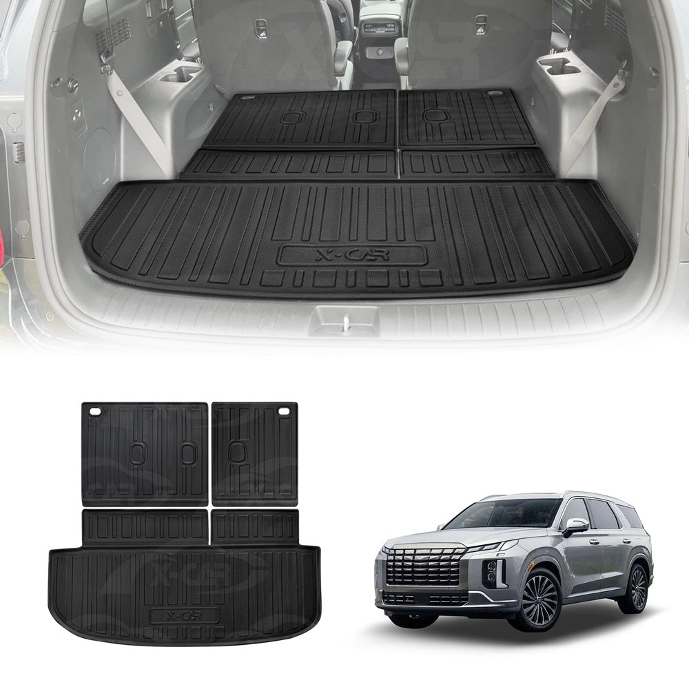 Boot Liners for Hyundai Palisade LX2 Series 2020-2025 All Weather Heavy Duty Cargo Trunk Mat Luggage Tray Car Accessories 3 Pcs Set