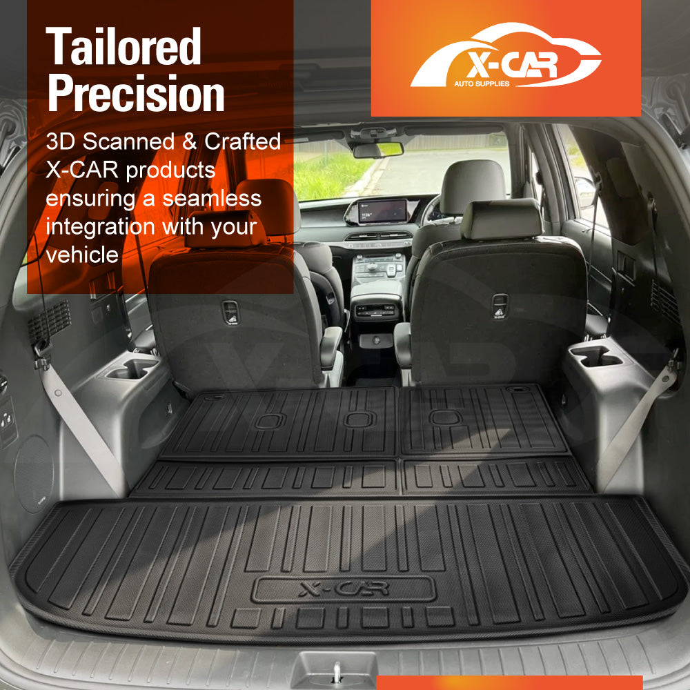 3D Floor Mats Boot Liners for Hyundai Palisade LX2 Series 2020-2025 All Weather Heavy Duty Cargo Car Trunk Luggage Tray