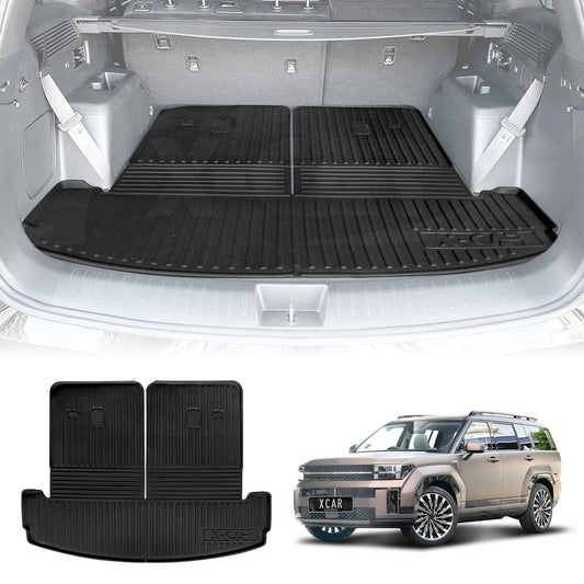 3D All Weather Boot Liner for Hyundai SantaFe Santa Fe 6/7 Seater 2024-2025 Heavy Duty Cargo Trunk Cover Mat Luggage Tray
