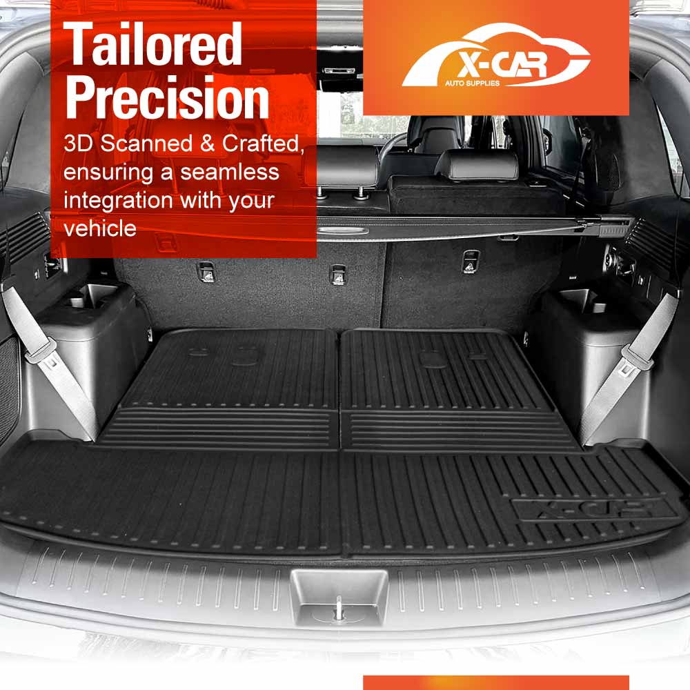 3D All Weather Boot Liner for Hyundai SantaFe Santa Fe 6/7 Seater 2024-2025 Heavy Duty Cargo Trunk Cover Mat Luggage Tray