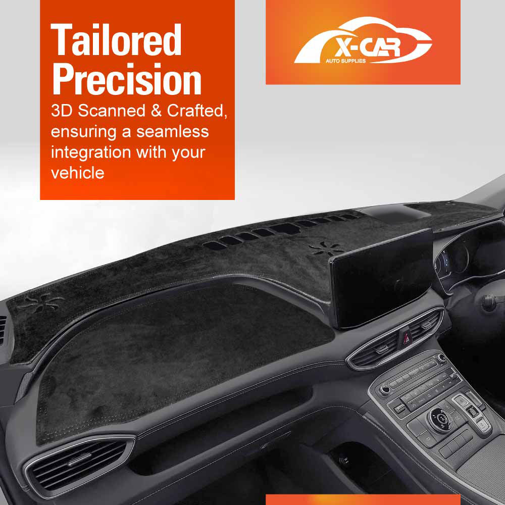 Dash Mat for Hyundai SantaFe Santa Fe 2018-2023 With HUD Non-Slip Microfiber Pad Cover Interior Accessories
