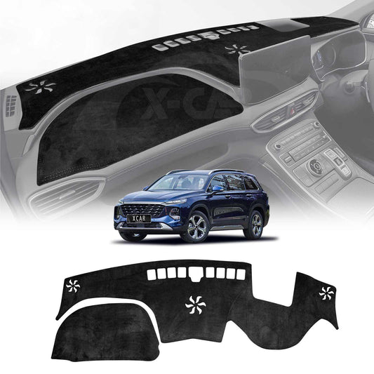 Dash Mat for Hyundai SantaFe Santa Fe 2018-2023 With HUD Non-Slip Microfiber Pad Cover Interior Accessories