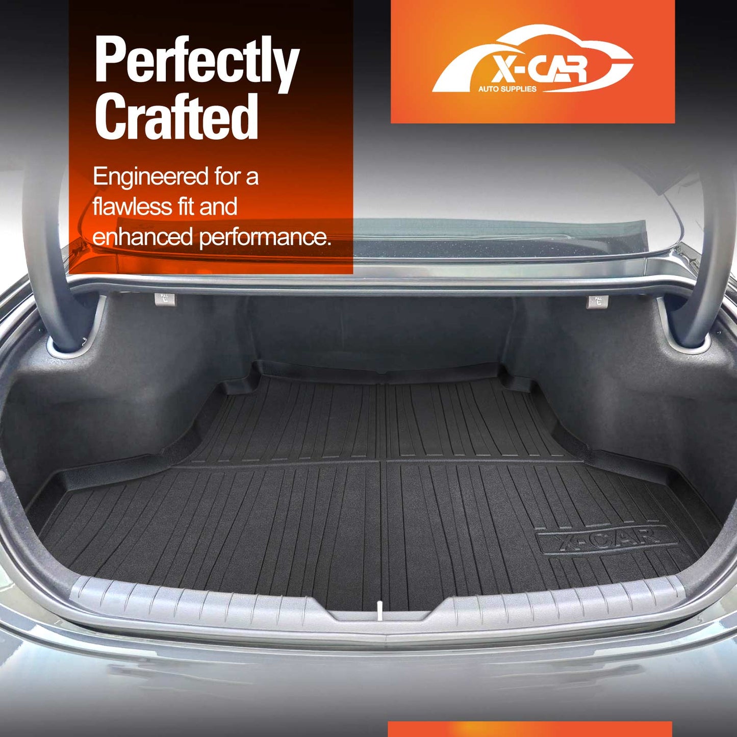 Boot Liner for Hyundai Sonata Sedan 2020-Onwards All Weather Heavy Duty Cargo Trunk Mat Luggage Tray