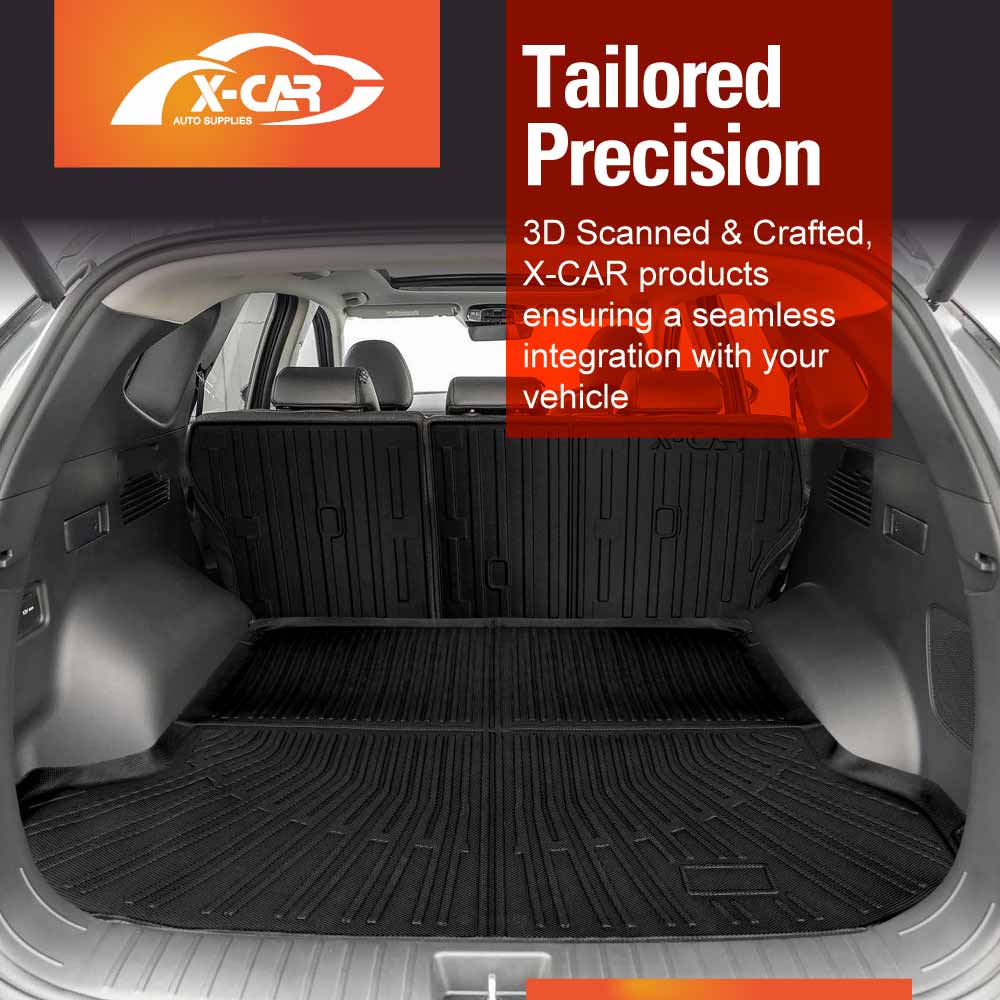 Boot Liner Kick Mats Set for Hyundai Tucson NX4 Hybrid 2021-Onwards All Weather Heavy Duty Cargo Car Trunk Back Seat Protector