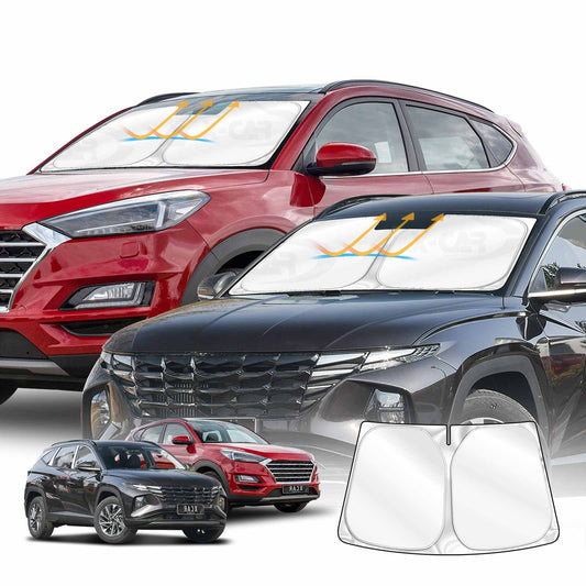 WindScreen Sun Shade for Hyundai Tucson 2015-2025 Blocks UV Rays Sun Visor Protector Foldable Sunshade