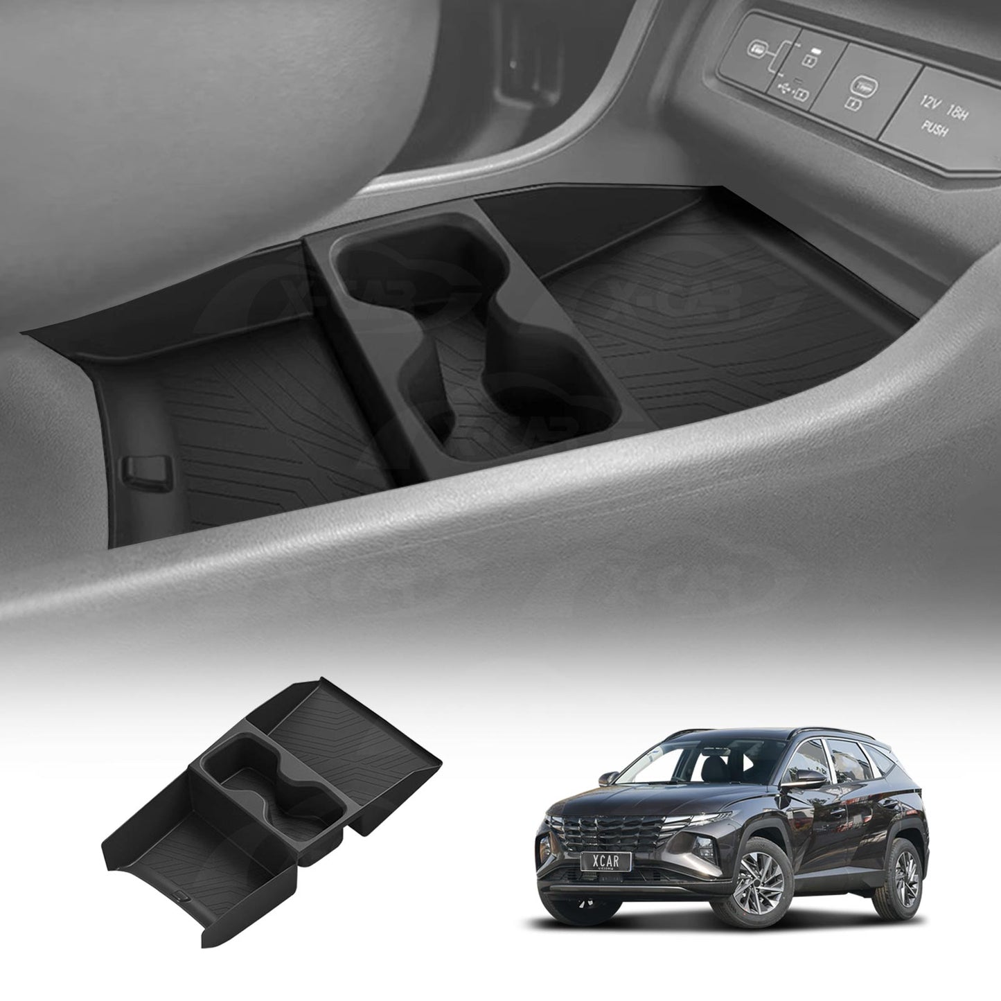 Lower Centre Console Organizer Tray for Hyundai Tucson NX4 V3 2025-Onwards Storage Box Cup Holder Car Interior Accessories