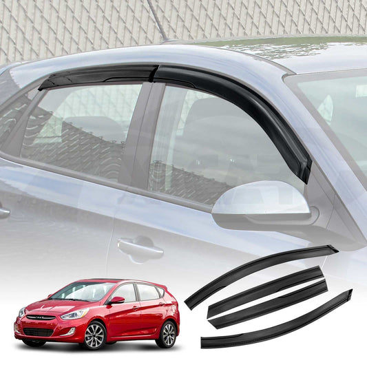 Weathershields for Hyundai Accent Hatch 2011-2019 Car Weather Shields Wind Deflectors Window Sun Visor