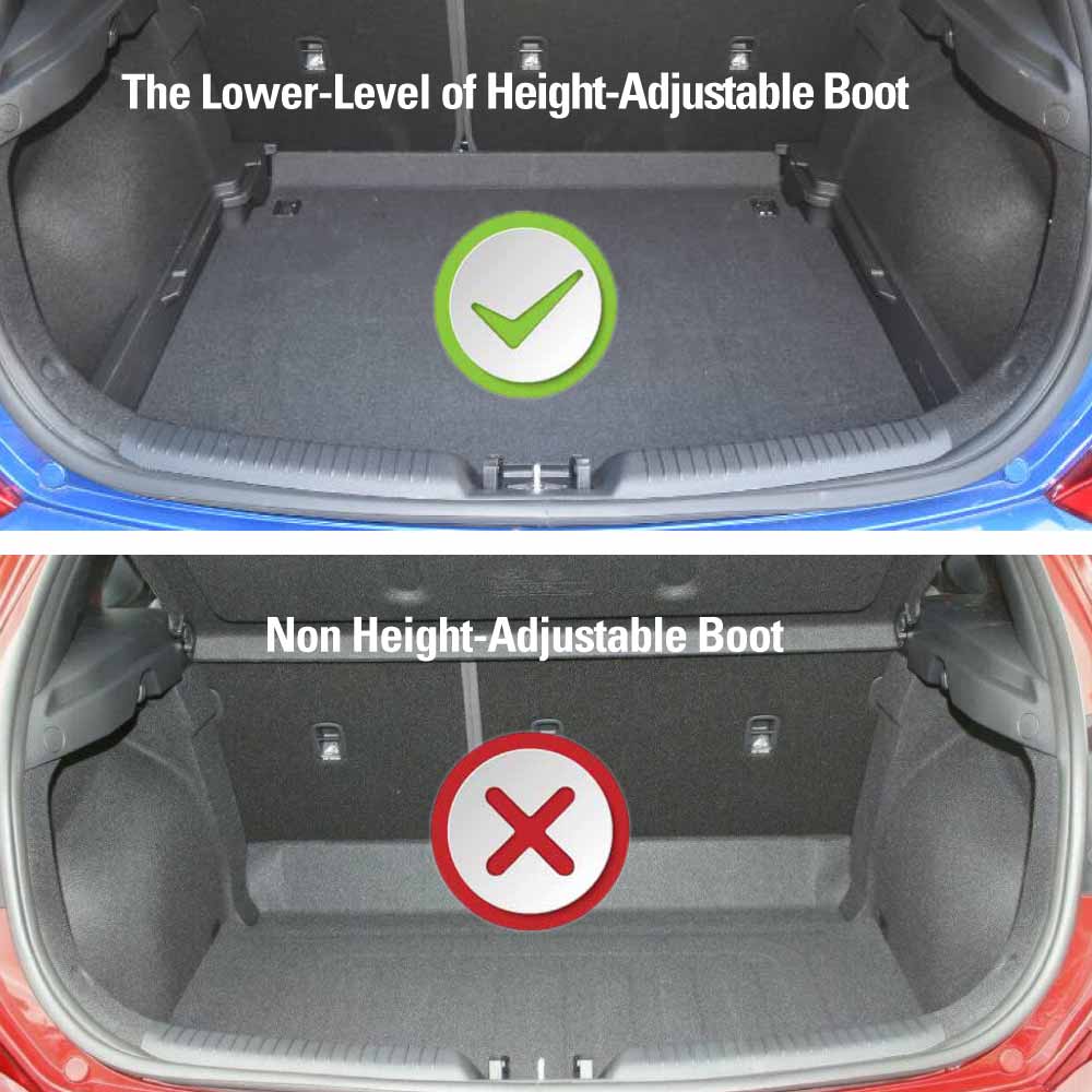 Floor Mats Boot Liner for Hyundai i30 Hatchback 2018-Onwards Height Ajustable Boot All Weather Heavy Duty Cargo Car Trunk Luggage Tray