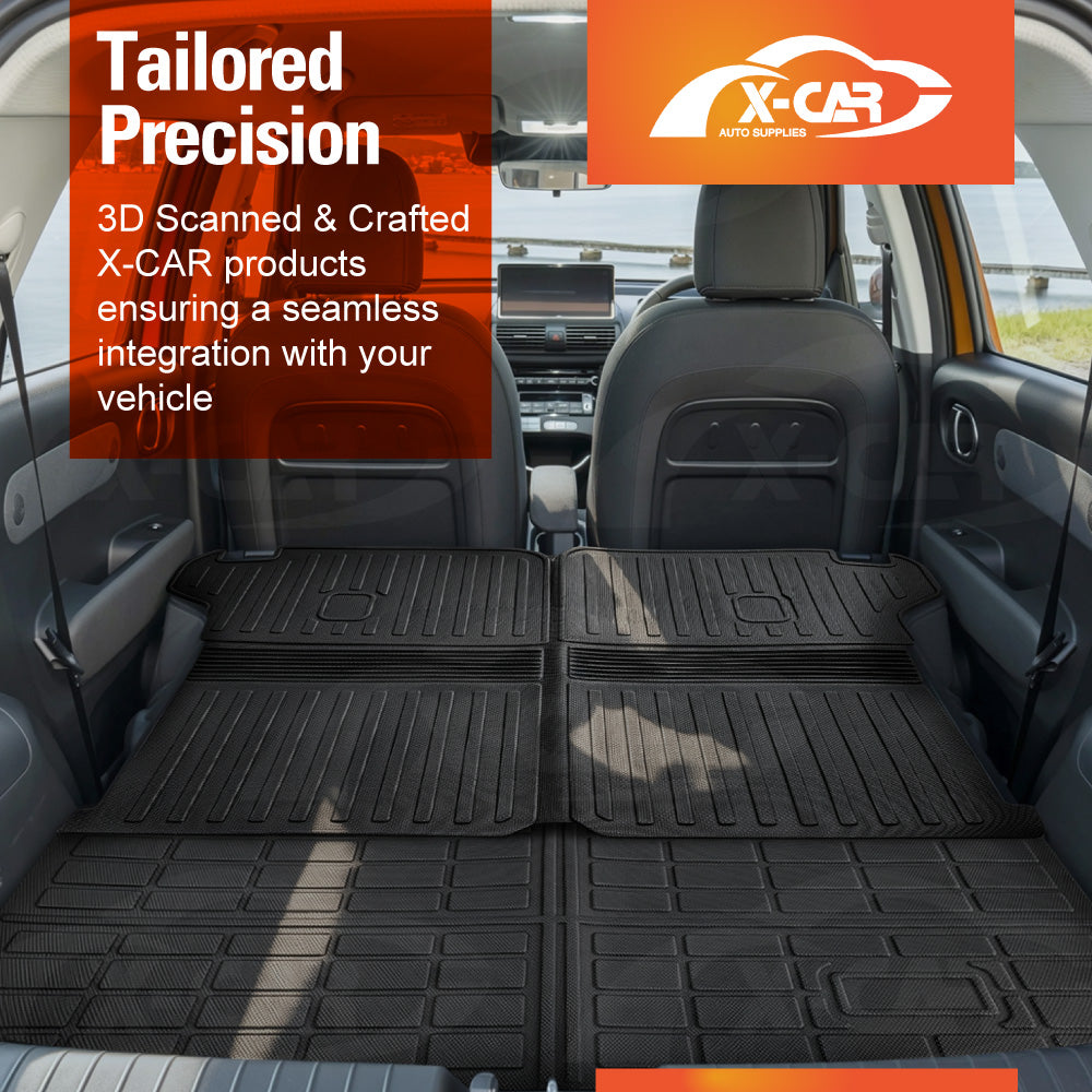2-In-1 Boot Liner & Toolbox Mat Set for Hyundai INSTER 2024-Onwards All Weather Heavy Duty Back Seat Protector Car Cargo Trunk Mat
