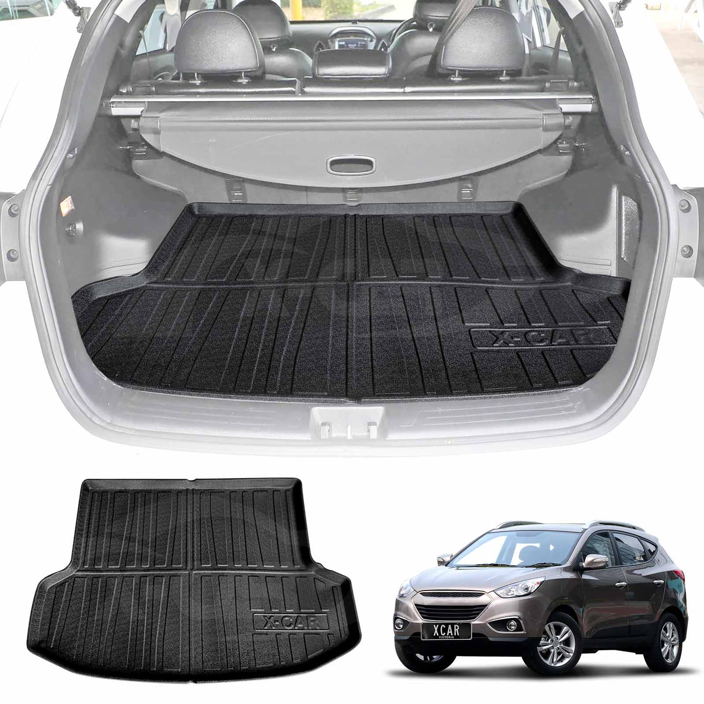 Boot Liner for Hyundai ix35 2010-2015 Heavy Duty Cargo Trunk Mat 3D All-Weather Luggage Tray