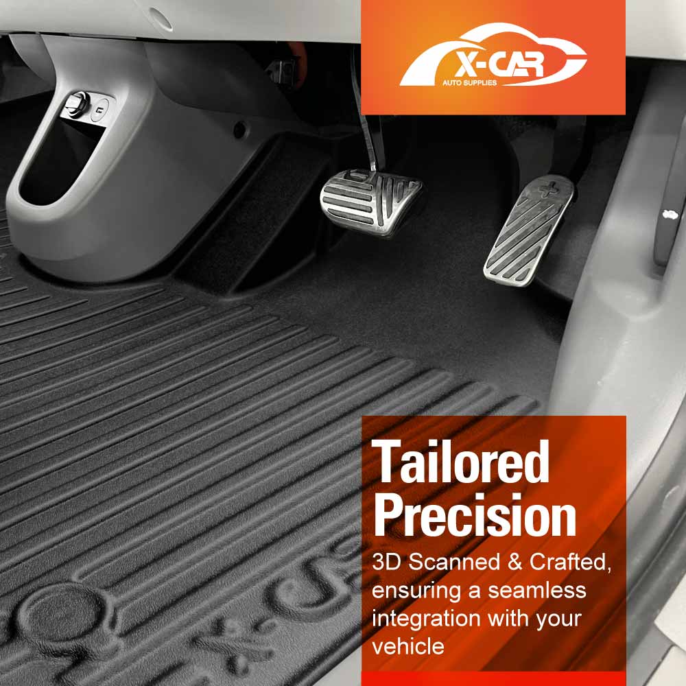 Floor Mats Boot Liner Set for Hyundai IONIQ 5 IONIQ5 2021-2025 All Weather Heavy Duty Cargo Kick Mats Back Seat Protector Cover