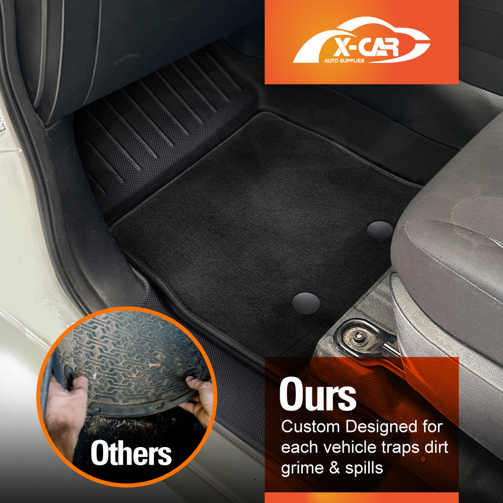 Premium Floor Mats for ISUZU D-MAX DMAX Dual Cab 2020-Onwards Heavy Duty All Weather Double Layer TPE Carpet Car Interior Liner Set