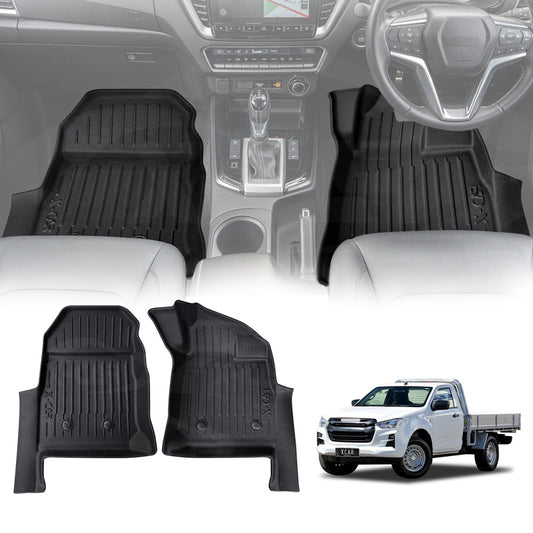 3D Floor Mats for ISUZU D-MAX DMAX Single Cab 2020-Onwards Heavy Duty All Weather Car Mats Carpet Liner Set Car Accessories