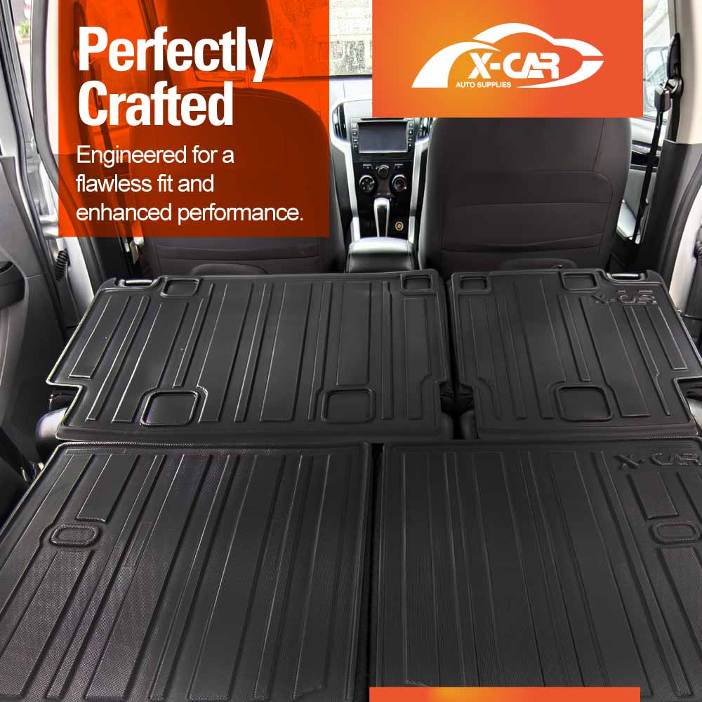 Boot Liners Kick Mats Set for Holden Colorado 7 2012-2016 All Weather Heavy Duty Cargo Car Trunk Back Seat Protector