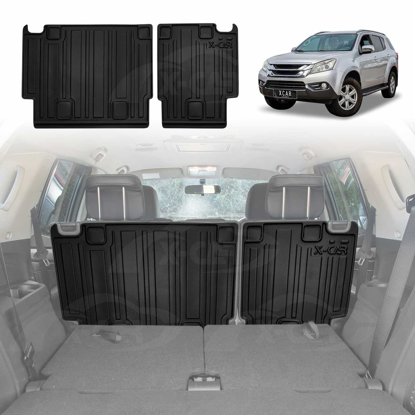 Back Seat Protector for Isuzu MU-X MUX 2013-2021 All Weather Heavy Duty Car Seat Kick Mats Cover